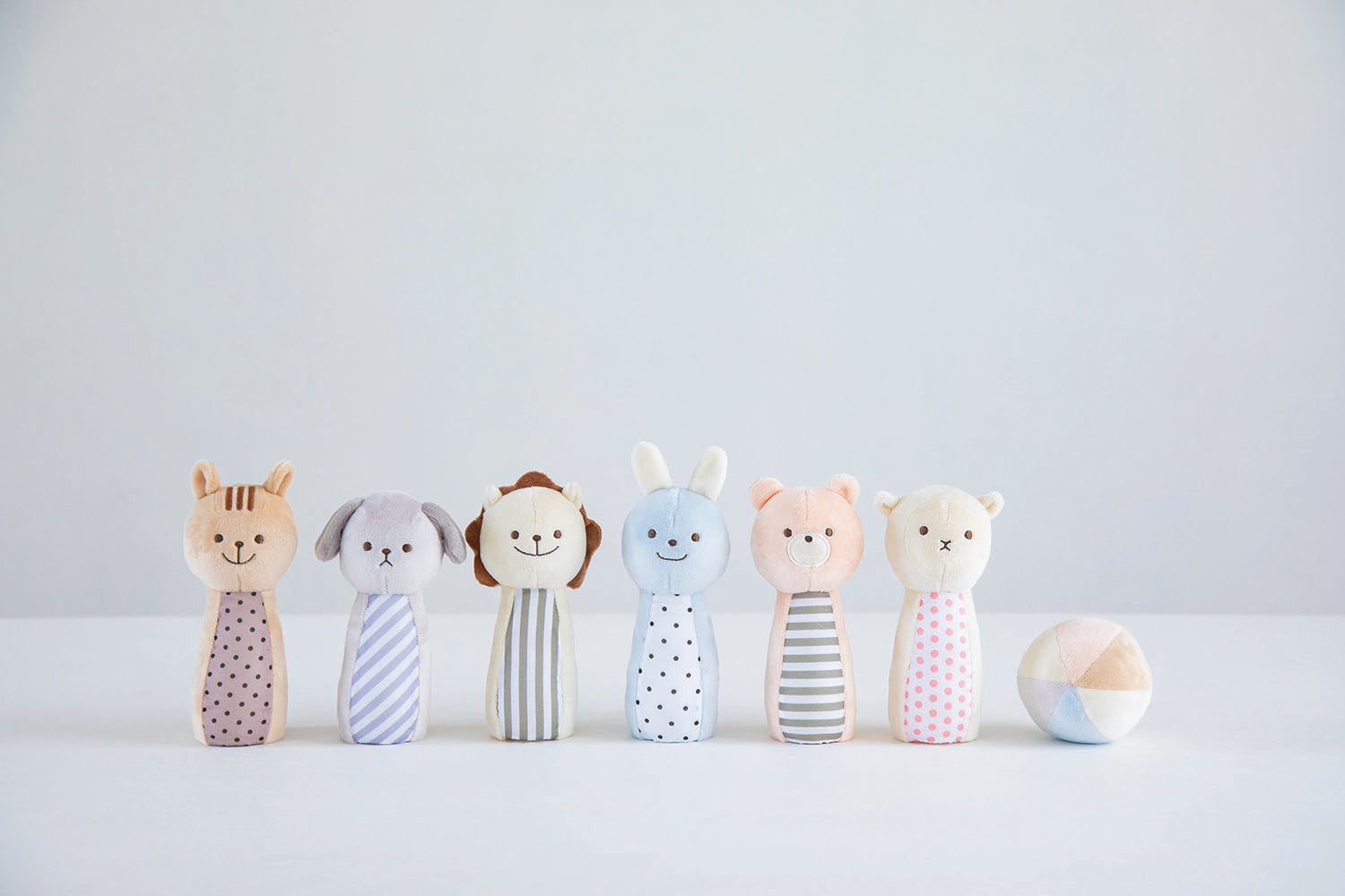 エドインター|ラトル6本&ボールのセット (マシュマロボウリング)