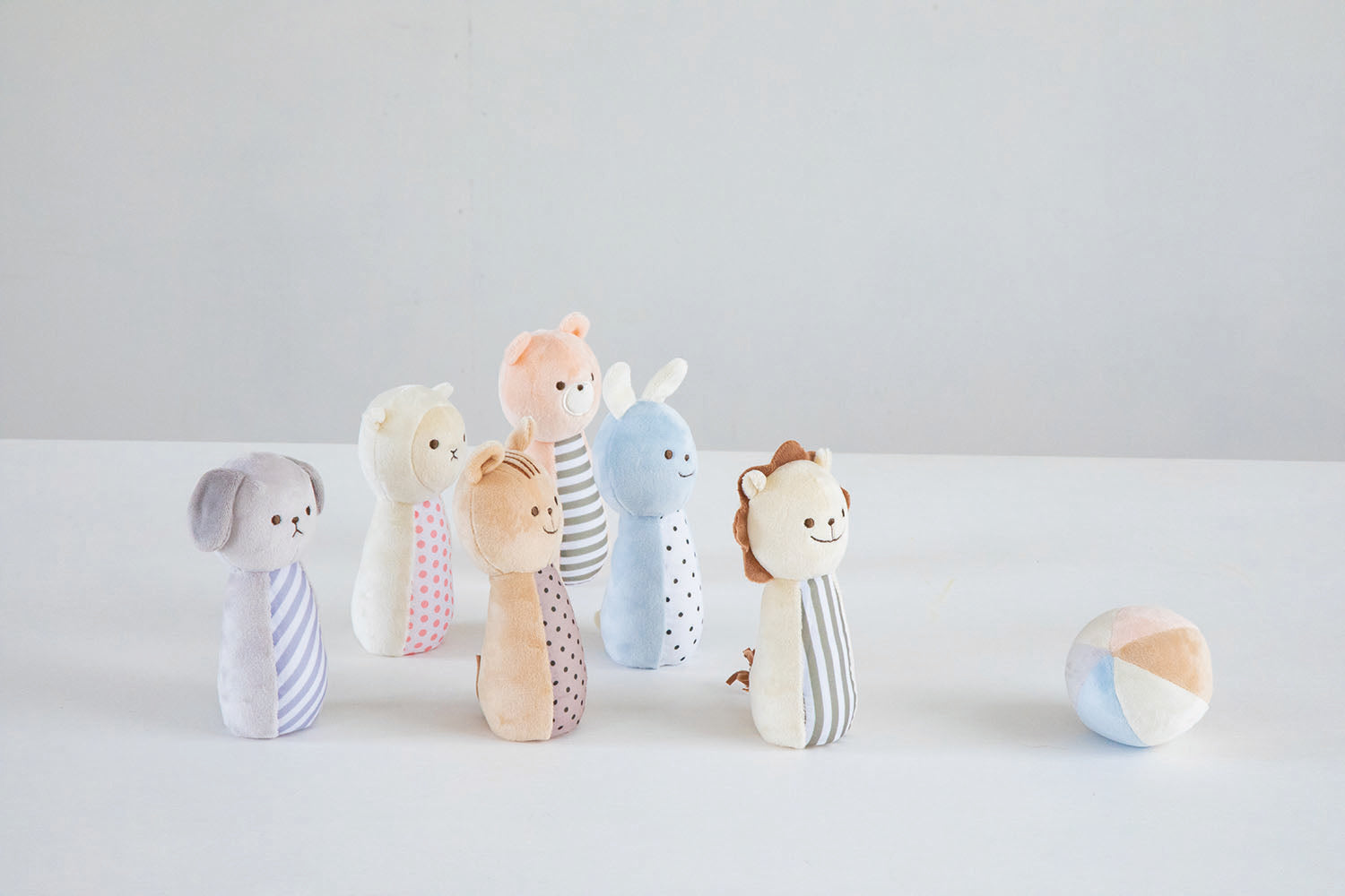 エドインター|ラトル6本&ボールのセット (マシュマロボウリング)