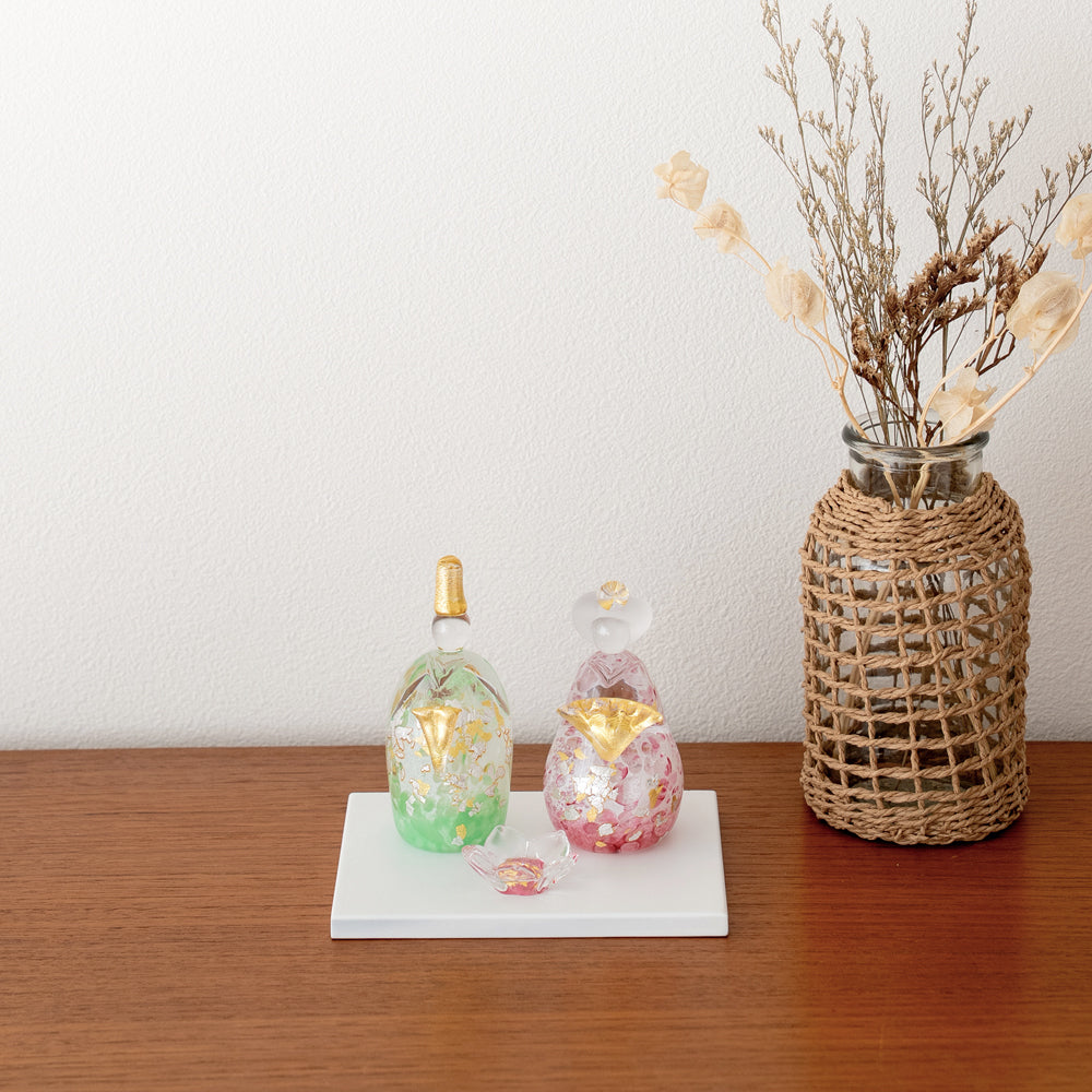 雛人形 ichi glass 桜雛 ガラスの雛人形