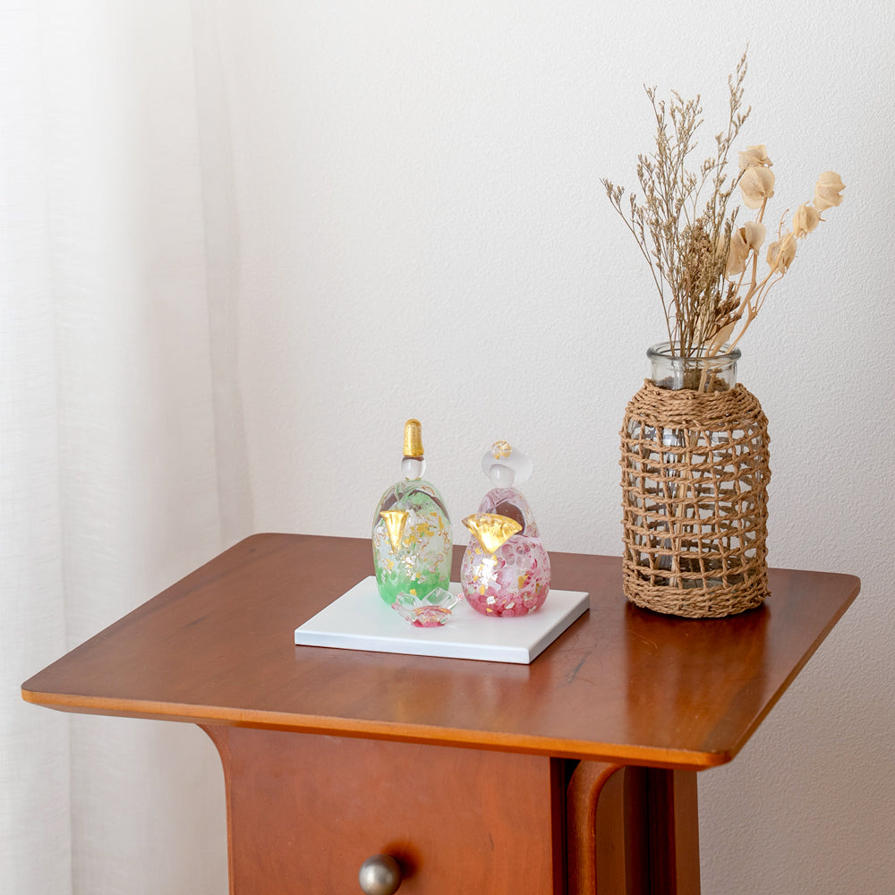 雛人形 ichi glass 桜雛 ガラスの雛人形