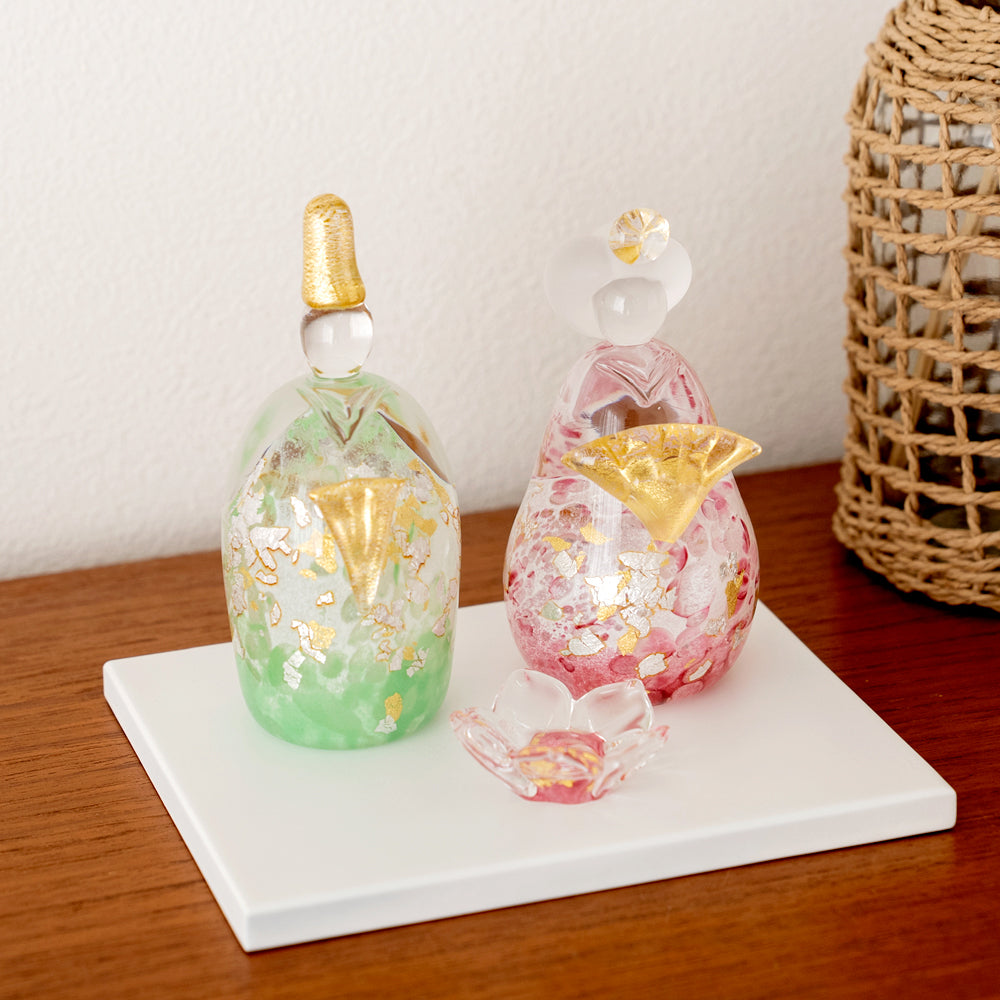 雛人形 ichi glass 桜雛 ガラスの雛人形