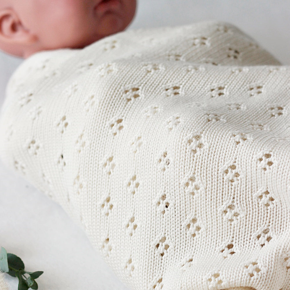 cotton&sweets(コットンアンドスイーツ)|透かし編みバンブーブランケット