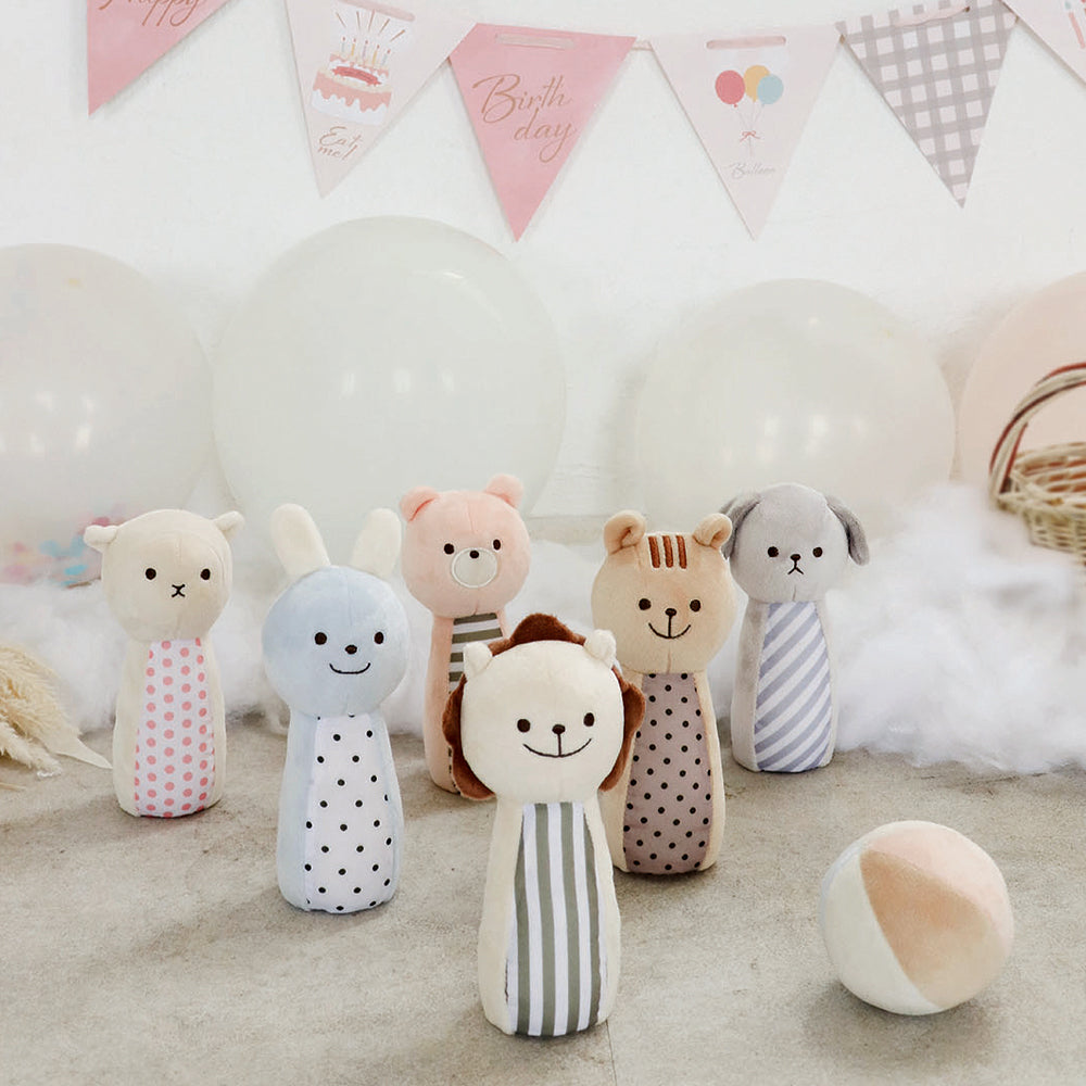 エドインター|ラトル6本&ボールのセット (マシュマロボウリング)