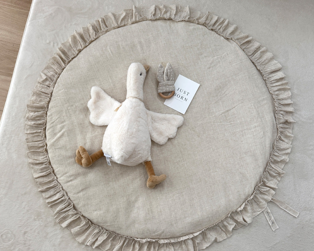 NATURAL MAISON|Tingle Mat(亞麻混紡的荷葉邊遊戲地墊)for Taiwan