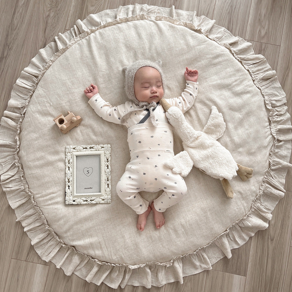 NATURAL MAISON(ナチュラルメゾン)|ティングルマット リネン混素材のラッフルプレイマット