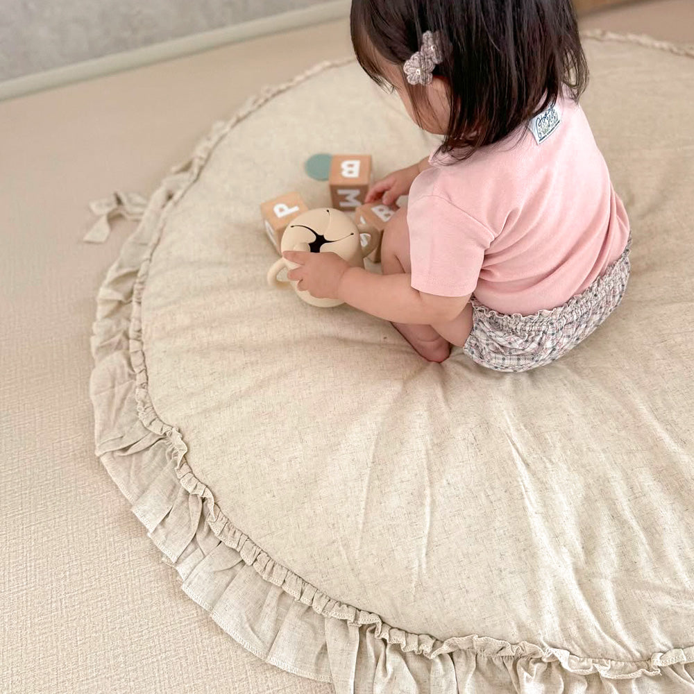 NATURAL MAISON(ナチュラルメゾン)|ティングルマット リネン混素材のラッフルプレイマット