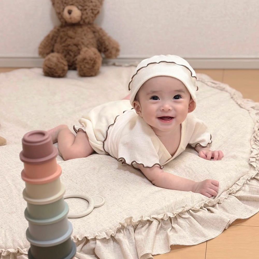 NATURAL MAISON(ナチュラルメゾン)|ティングルマット リネン混素材のラッフルプレイマット