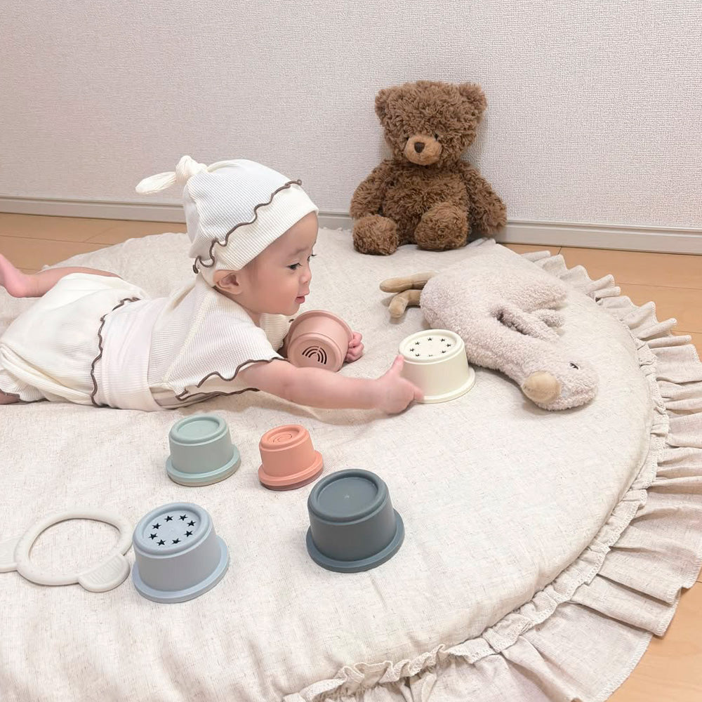 NATURAL MAISON(ナチュラルメゾン)|ティングルマット リネン混素材のラッフルプレイマット