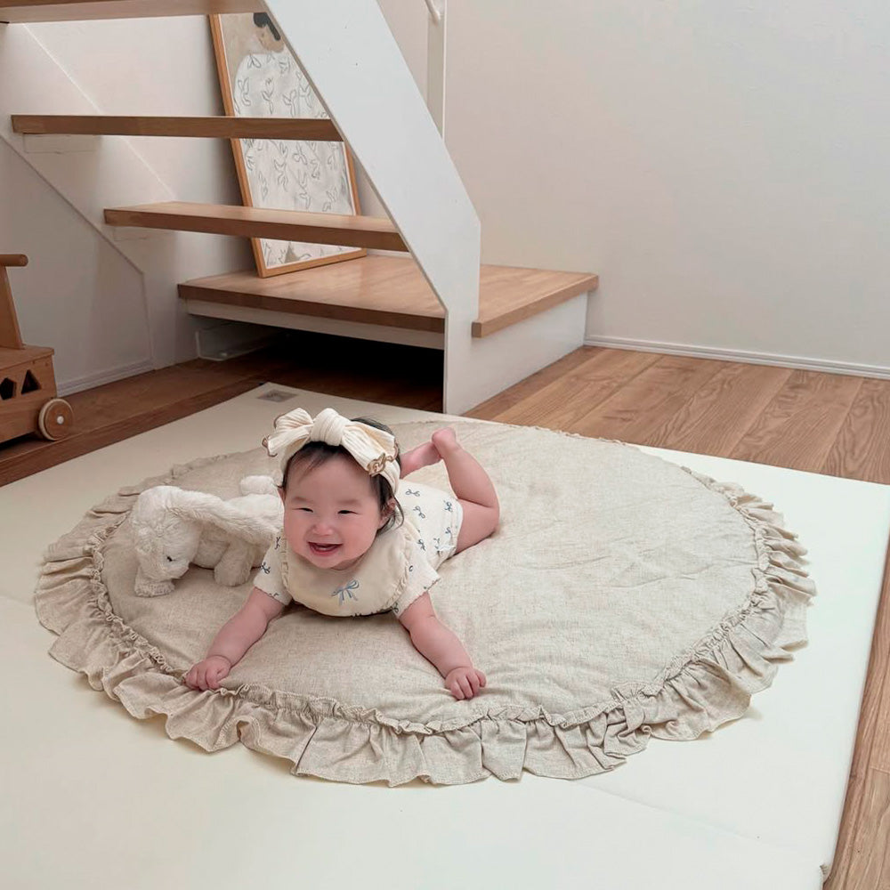 NATURAL MAISON(ナチュラルメゾン)|ティングルマット リネン混素材のラッフルプレイマット