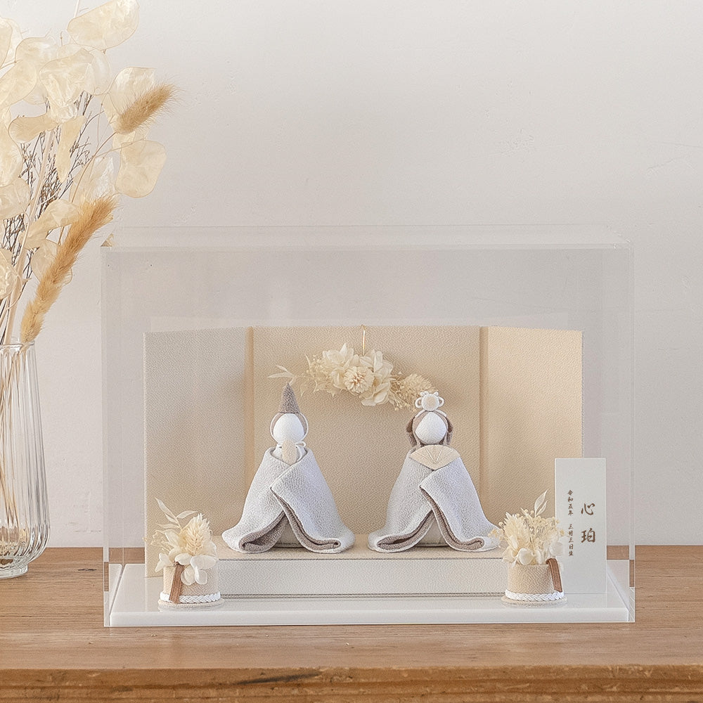 雛人形 美奏 あわいろ こはく -心珀- cuna select限定 雛揃 淡色