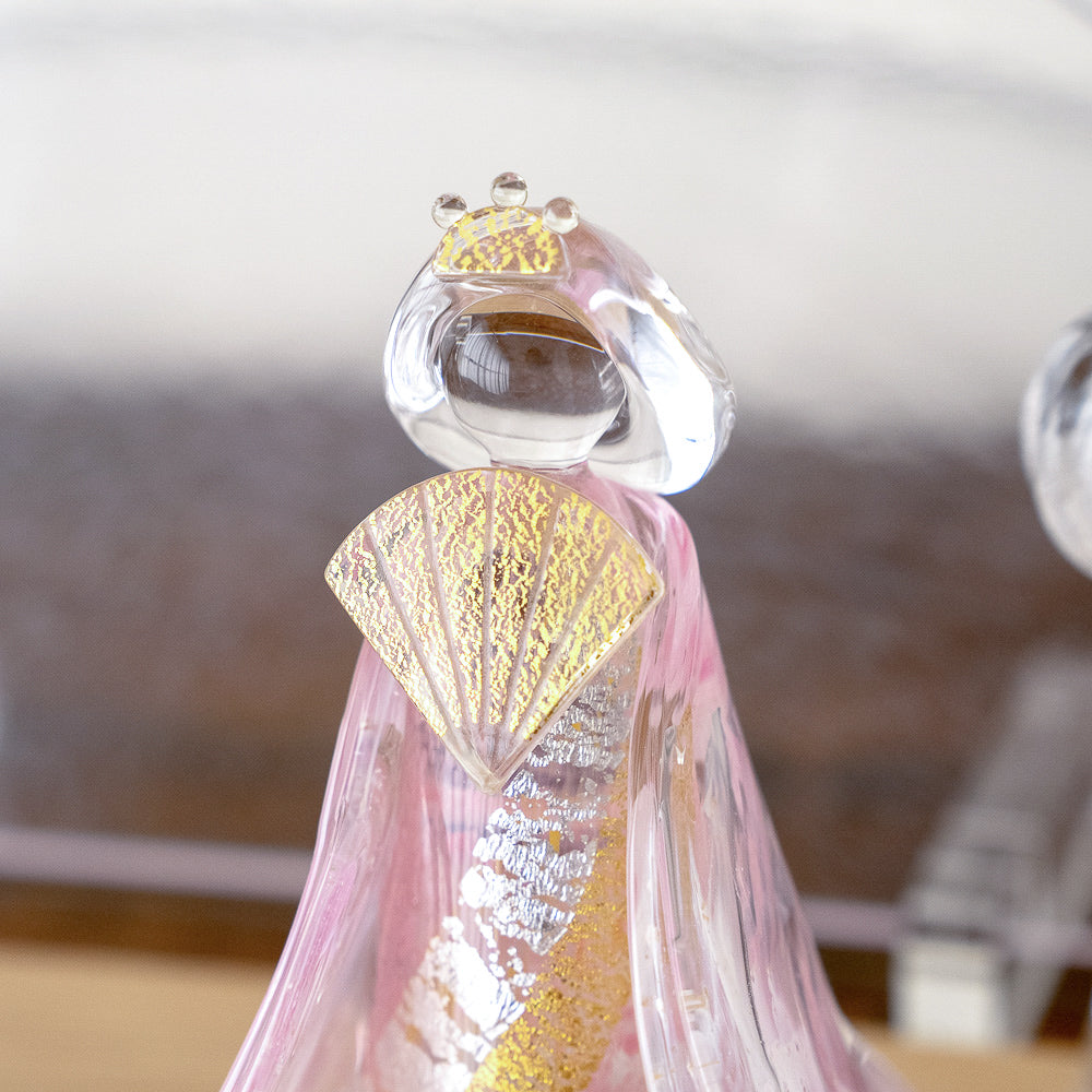 雛人形 桃霞(ももがすみ) Glass studio MIGAKI ヴェネチアングラスの雛人形 当店限定