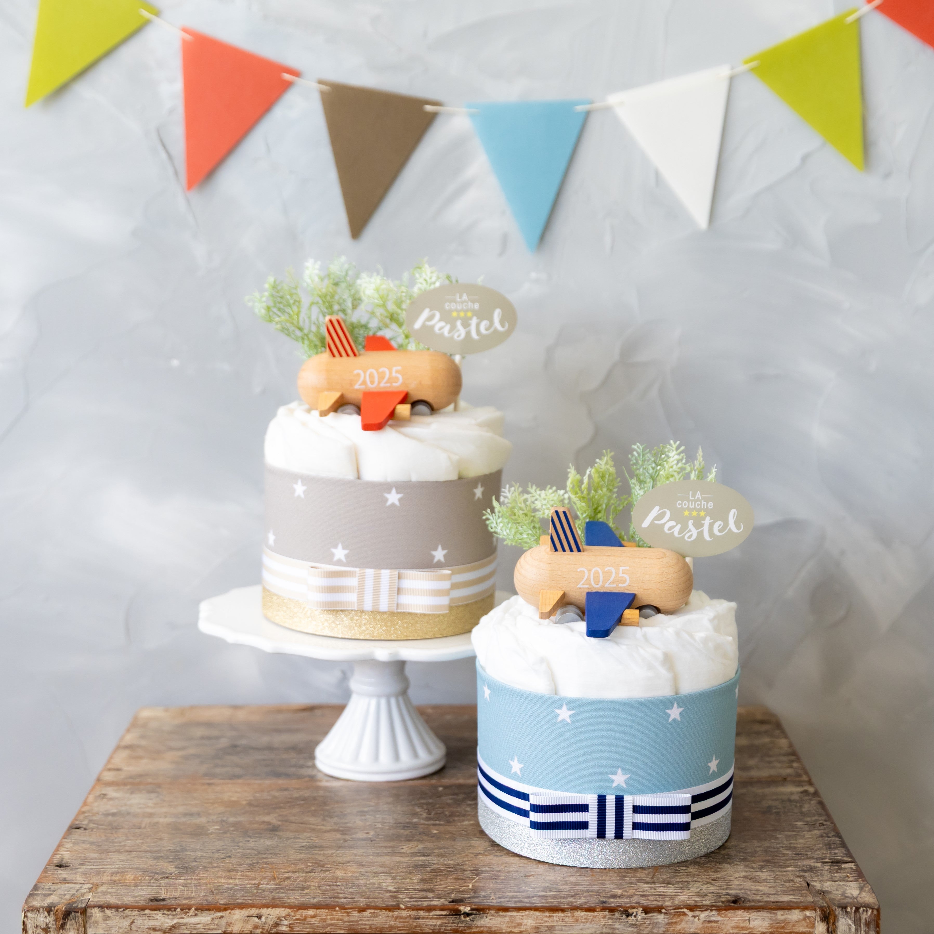 LA couche(ラクーシュ)|限定おもちゃ付き オーガニックおむつケーキ ラクーシュパステル