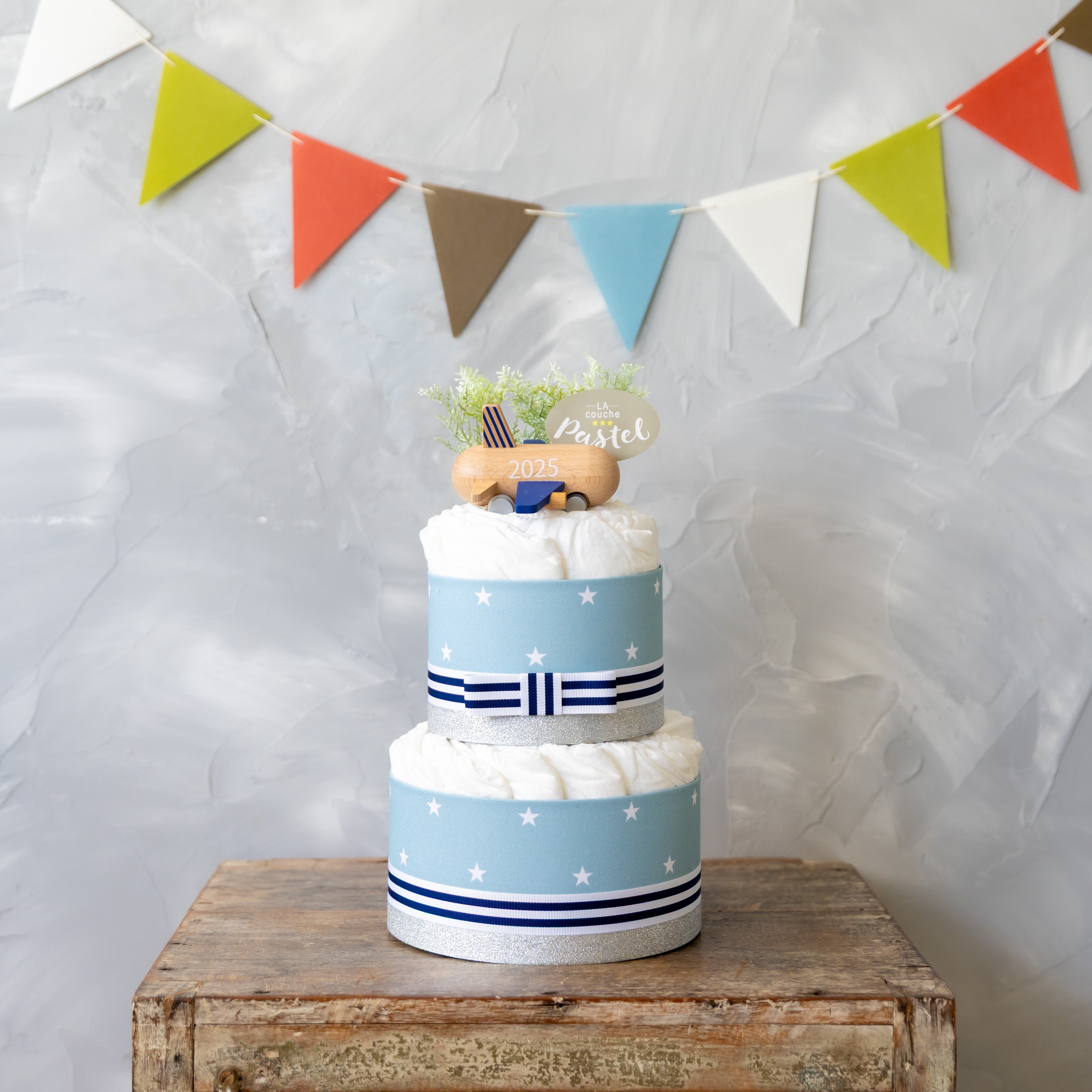 LA couche(ラクーシュ)|限定おもちゃ付き オーガニックおむつケーキ ラクーシュパステル