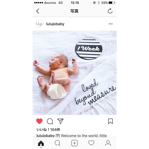 lulujo(ルルジョ)|おくるみ&マイルストーンカードセット