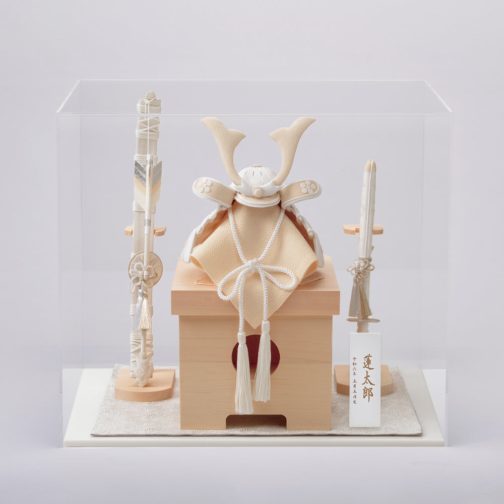 五月人形・兜飾り 破魔弓セット HAKI(ハキ) 白粋