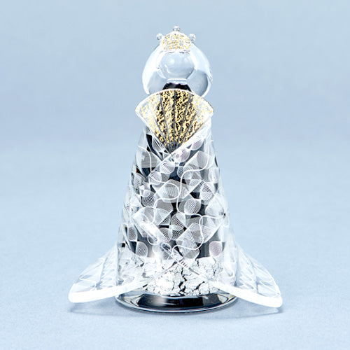 雛人形 Glass studio MIGAKI レース紋様 金彩飾り雛
