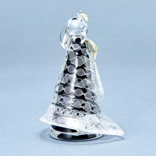 雛人形 Glass studio MIGAKI レース紋様 金彩飾り雛