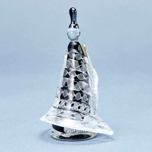 雛人形 Glass studio MIGAKI レース紋様 金彩飾り雛