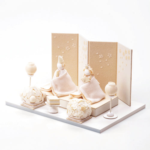 雛人形 HAKI(ハキ) 桜舞うお雛様 白粋