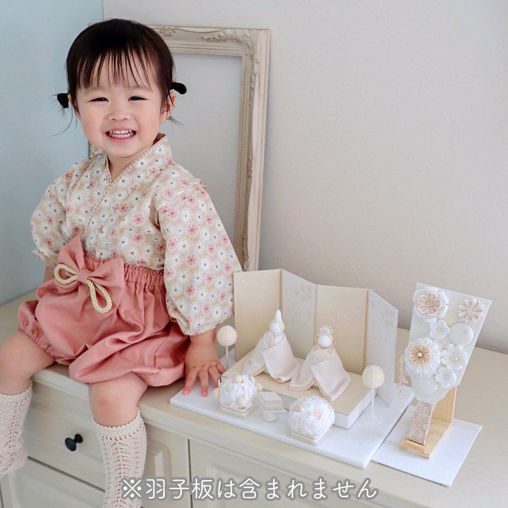 雛人形 HAKI(ハキ) 桜舞うお雛様 白粋