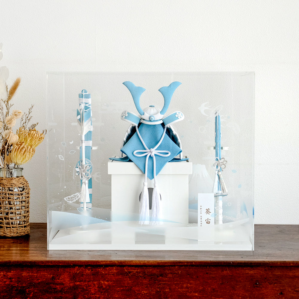 五月人形・兜飾り HAKI(ハキ) 葵宙 (あおい) 白粋