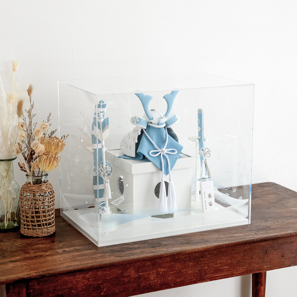 五月人形・兜飾り HAKI(ハキ) 葵宙 (あおい) 白粋