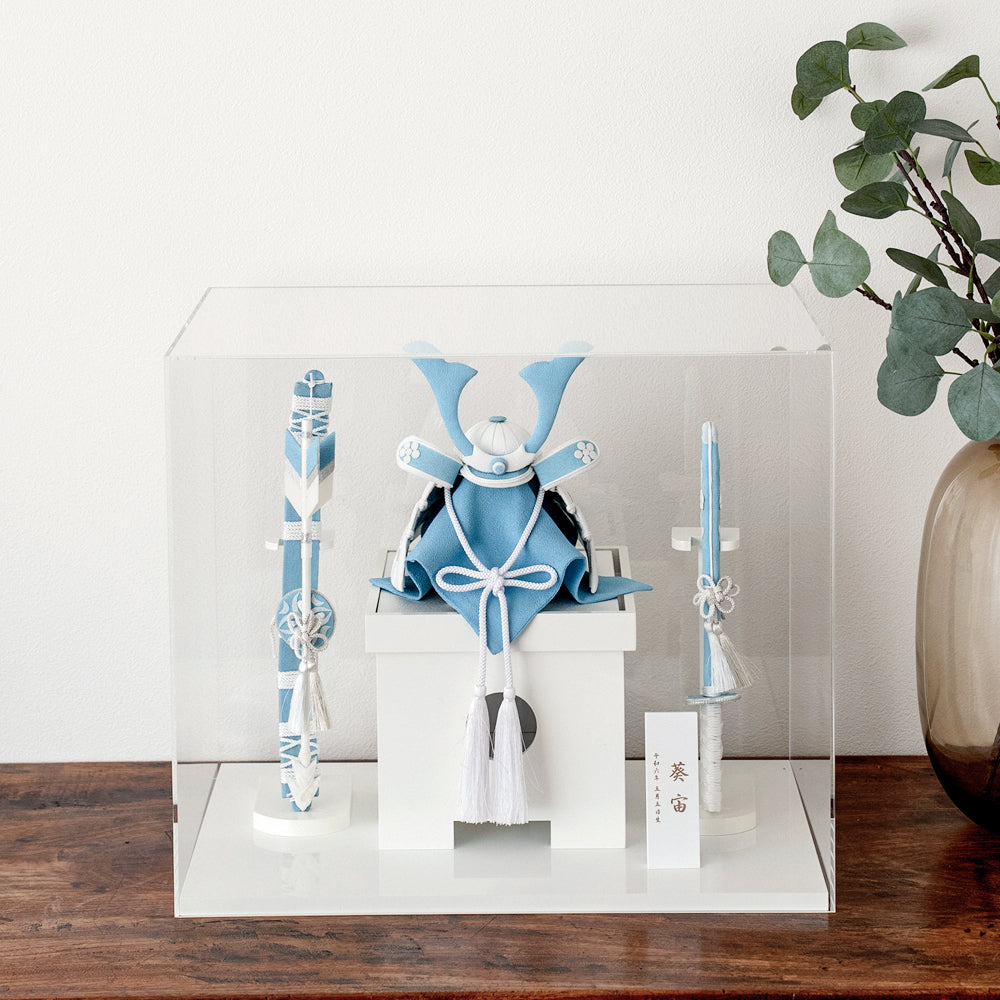 五月人形・兜飾り HAKI(ハキ) 葵宙 (あおい) 白粋