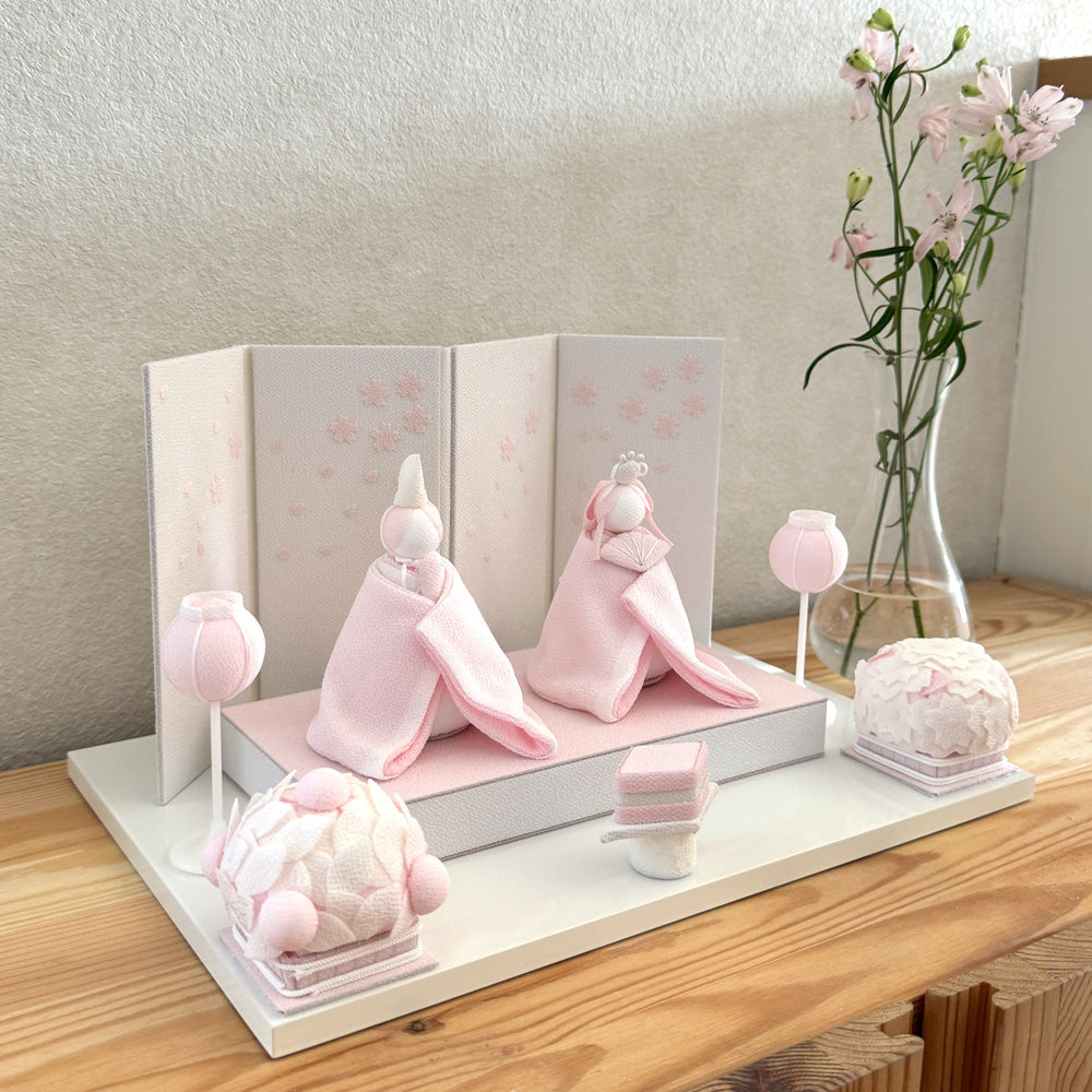 雛人形 HAKI(ハキ) 桜舞うお雛様 心春(こはる) 白粋 cuna select限定