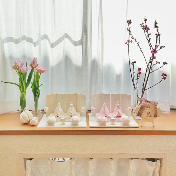 雛人形 HAKI(ハキ) 桜舞うお雛様 心春(こはる) 白粋 cuna select限定