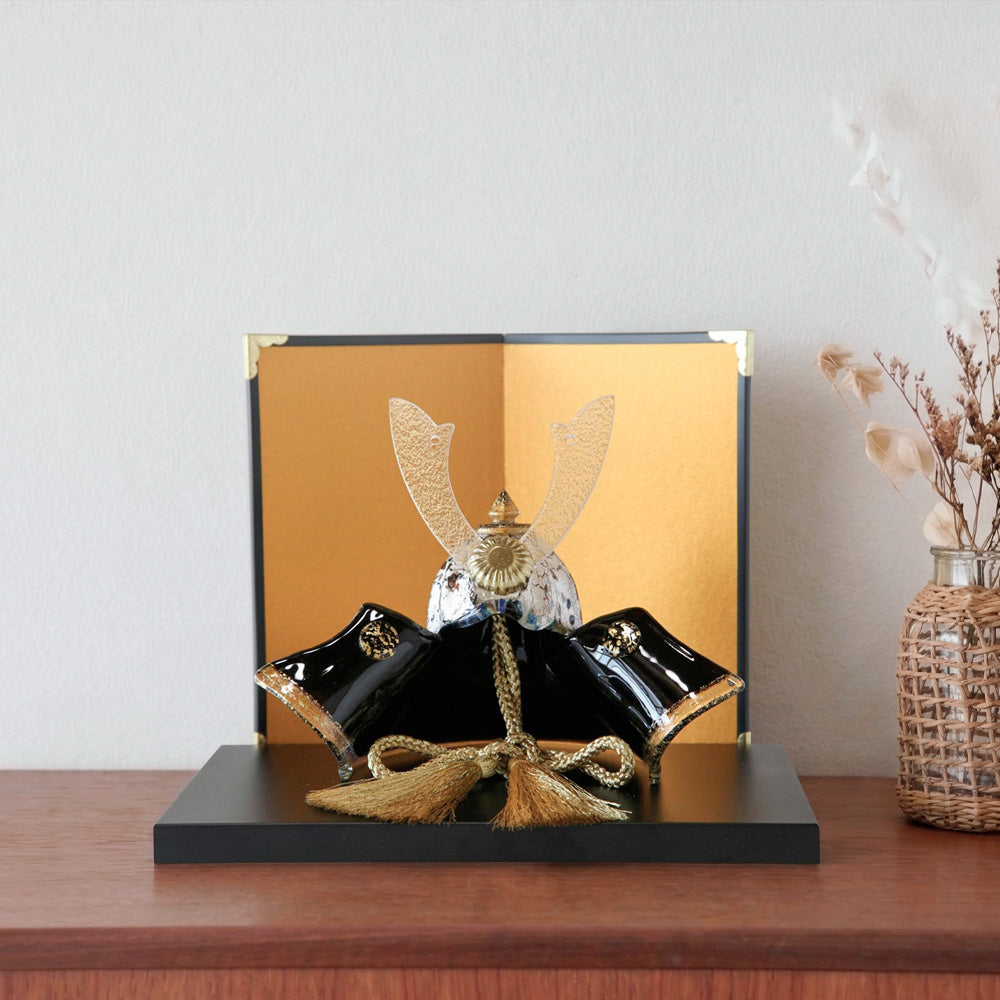 五月人形・兜飾り Glass studio MIGAKI ヴェネチアングラスの節句兜