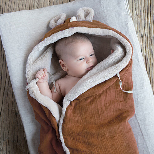 Babyshower(ベビーシャワー)|クマのフード付きフリースブランケット