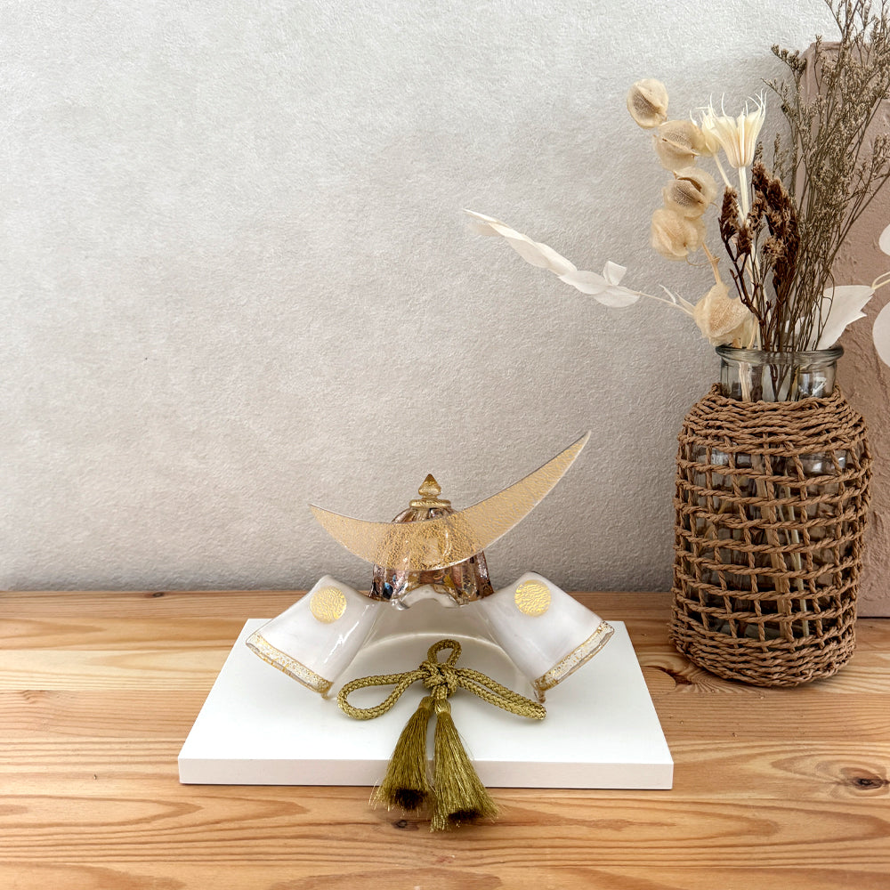 五月人形・兜飾り Glass studio MIGAKI ヴェネチアングラスの節句兜 光-luce-(ルーチェ) 当店限定