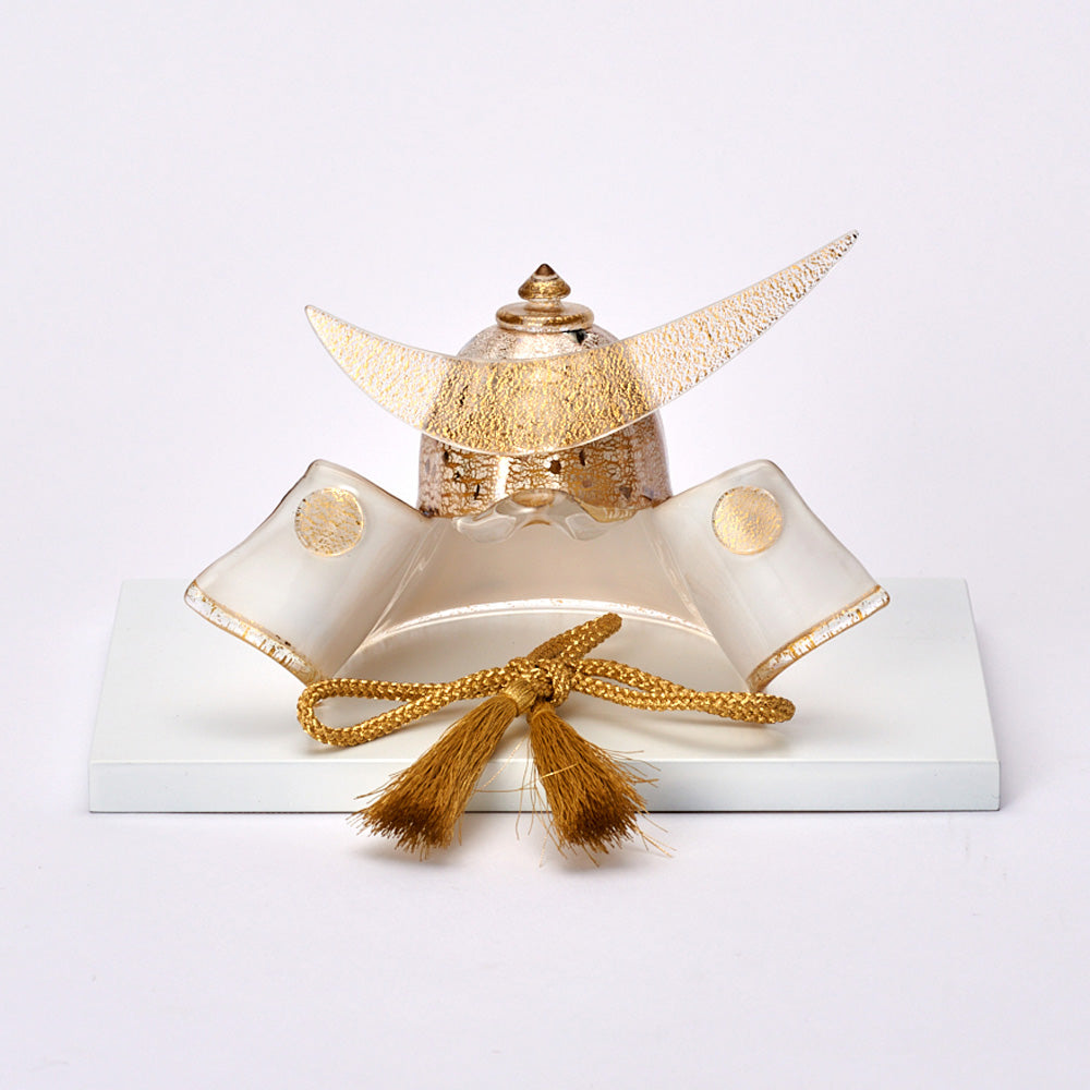 五月人形・兜飾り Glass studio MIGAKI ヴェネチアングラスの節句兜 光-luce-(ルーチェ) 当店限定