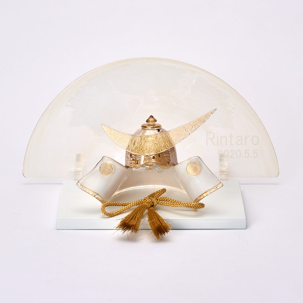 五月人形・兜飾り Glass studio MIGAKI ヴェネチアングラスの節句兜 光-luce-(ルーチェ) 当店限定