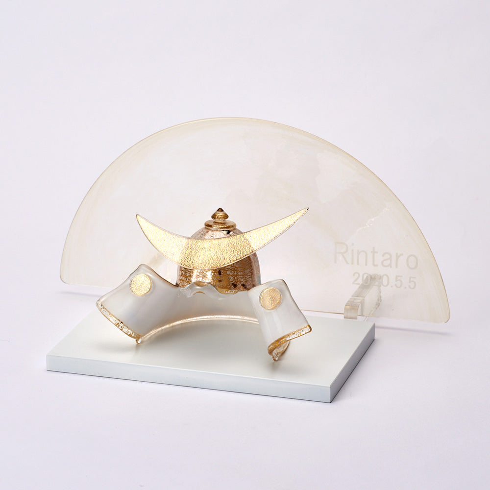 五月人形・兜飾り Glass studio MIGAKI ヴェネチアングラスの節句兜 光-luce-(ルーチェ) 当店限定