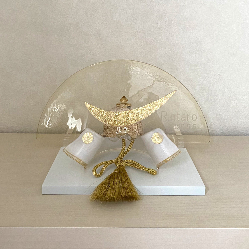五月人形・兜飾り Glass studio MIGAKI ヴェネチアングラスの節句兜 光-luce-(ルーチェ) 当店限定