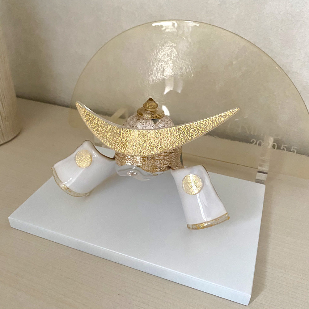 五月人形・兜飾り Glass studio MIGAKI ヴェネチアングラスの節句兜 光-luce-(ルーチェ) 当店限定