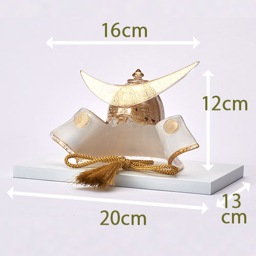 五月人形・兜飾り Glass studio MIGAKI ヴェネチアングラスの節句兜 光-luce-(ルーチェ) 当店限定