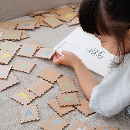 dou?(ドウ?)|木製アルファベットカード ABC stamp