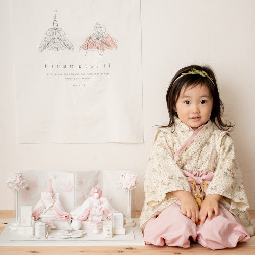 咲重(SAE)|オートクチュールレースベビー袴 和洋袴- 花風・伊吹 (名入れなし)