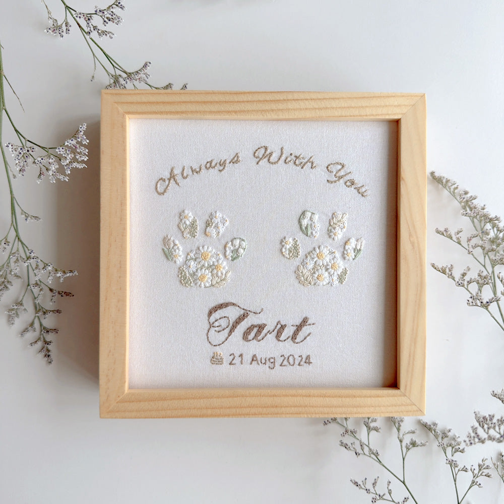 フラワー肉球刺繍ボード|CURIA