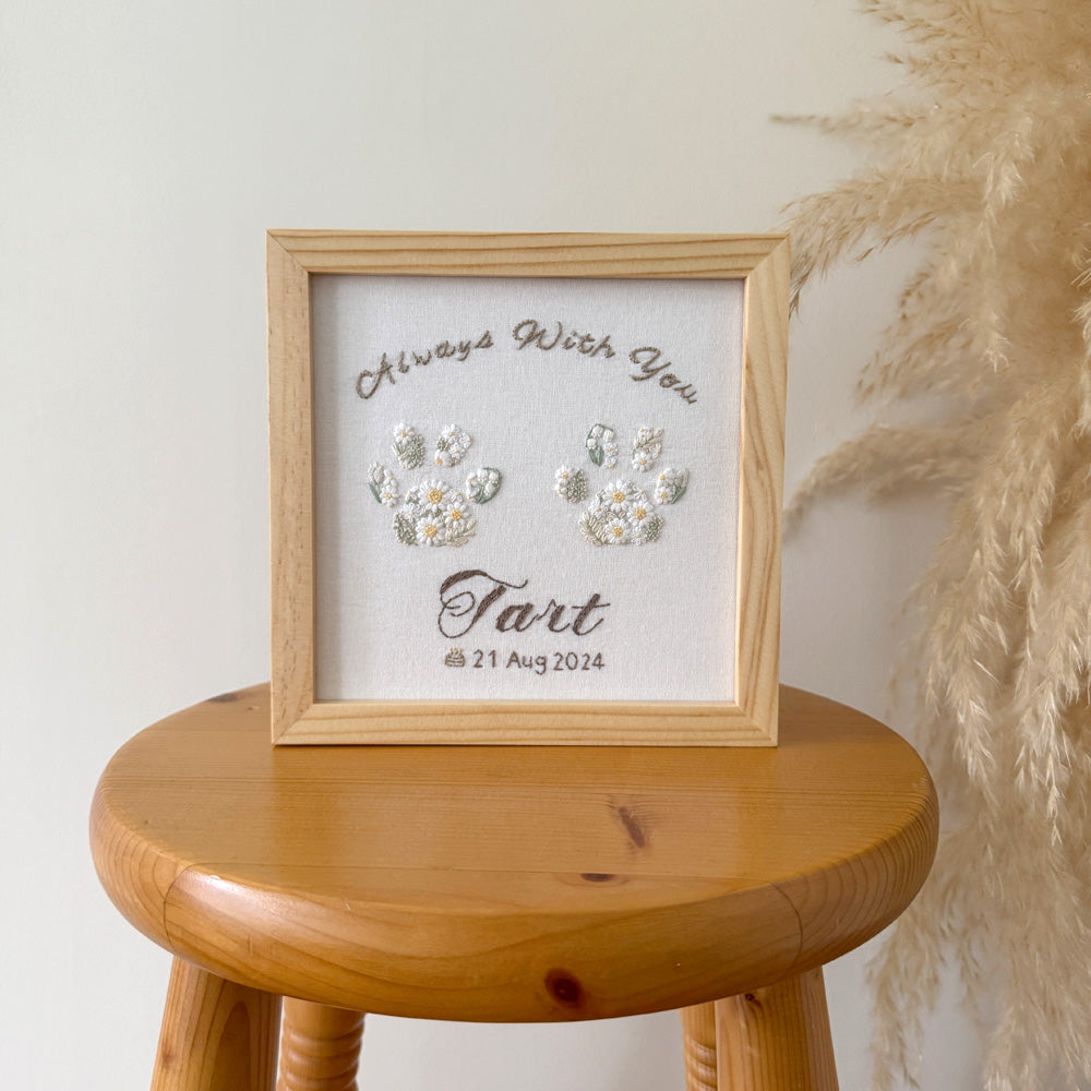 フラワー肉球刺繍ボード|CURIA