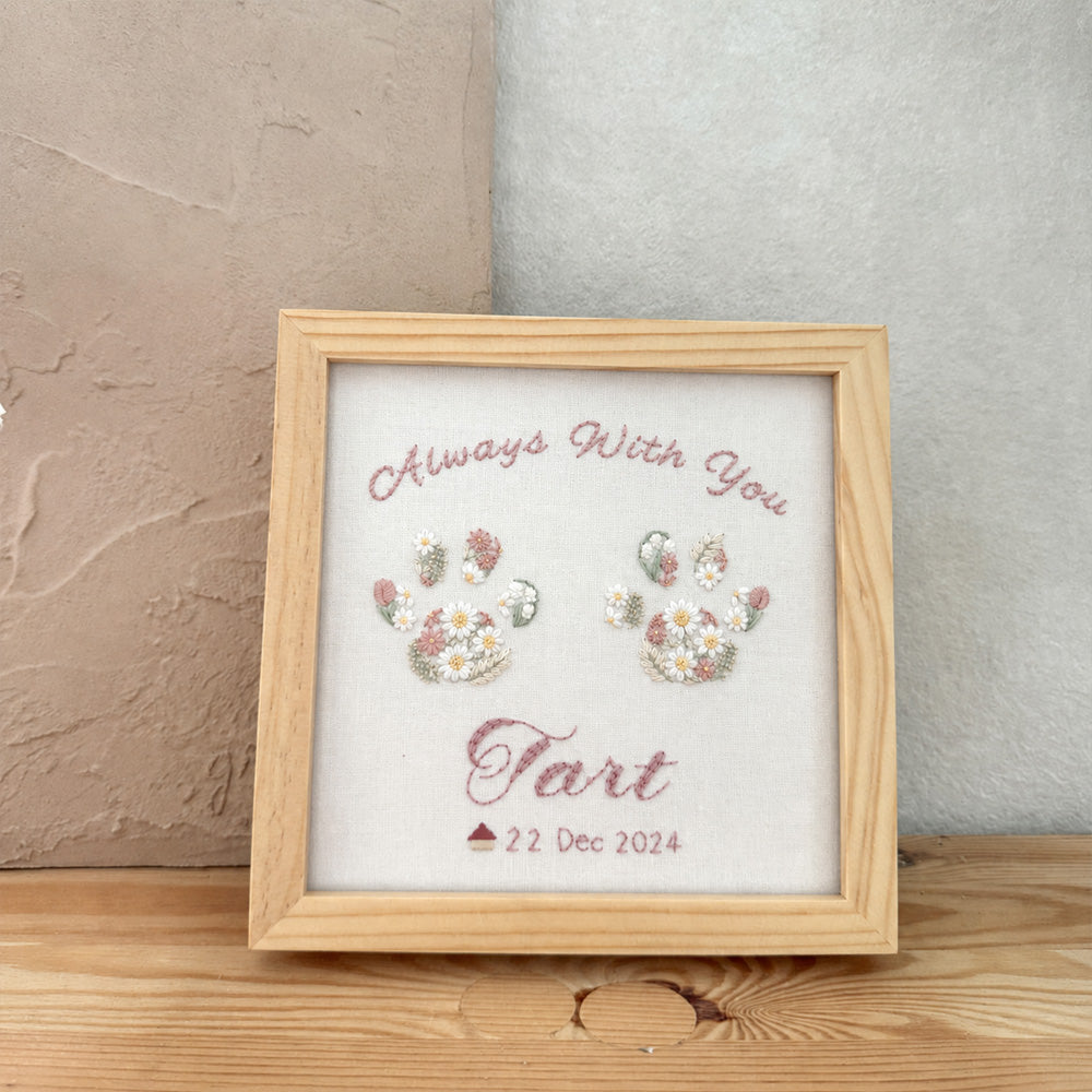 フラワー肉球刺繍ボード|CURIA
