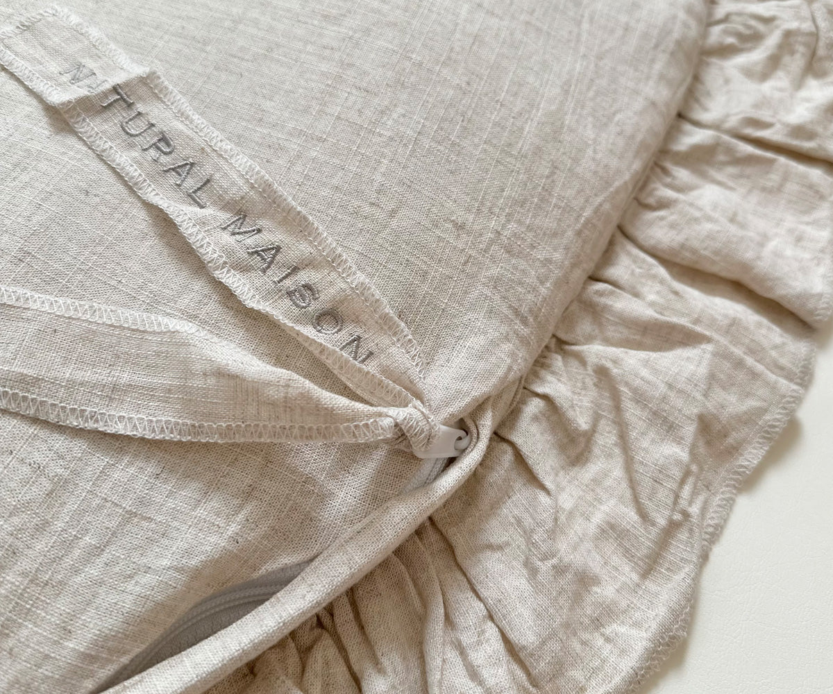 NATURAL MAISON(ナチュラルメゾン)|ティングルマット リネン混素材のラッフルプレイマット