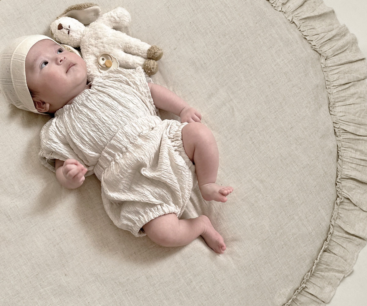 NATURAL MAISON(ナチュラルメゾン)|ティングルマット リネン混素材のラッフルプレイマット