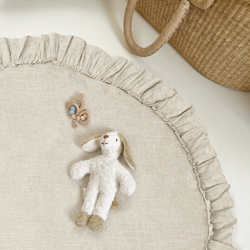 NATURAL MAISON(ナチュラルメゾン)|ティングルマット リネン混素材のラッフルプレイマット