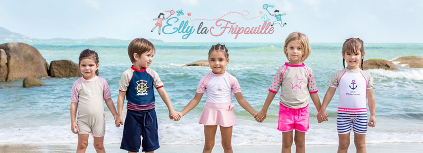 【Elly La Fripouille（エリー ラ プィユ）】ロンパース型水着