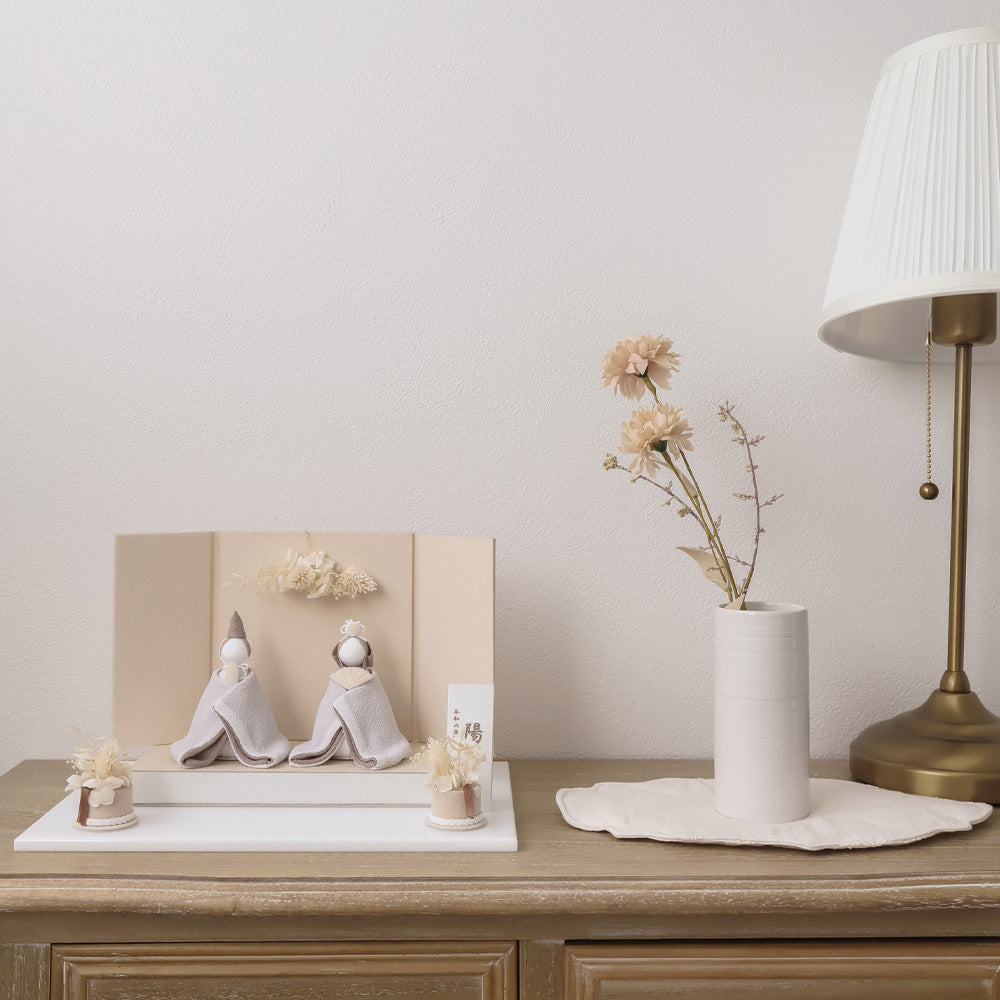 雛人形 あわいろ こはく -心珀- cuna select限定 雛揃 淡色 美奏｜出産