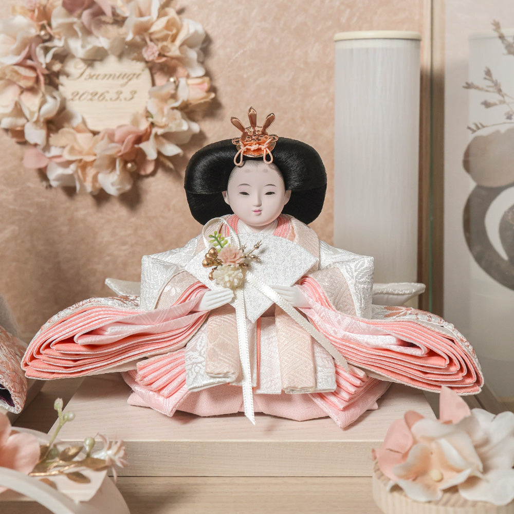 雛人形　桃の節句　自然木　洛陽桜　特大　花 雛人形 kokokara（ここから） 桃音-mone-（もね） 花飾りひな人形