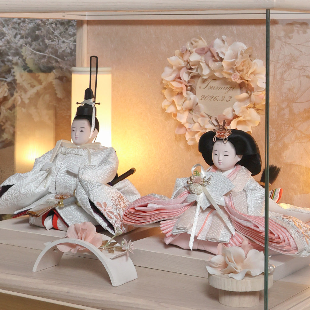 花飾りナチュラルウッド雛人形 桃音-mone-｜kokokara